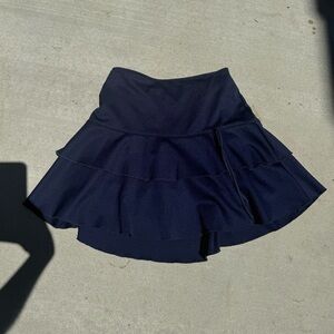 Elegant Navy Blue Tiered Skirt Size M